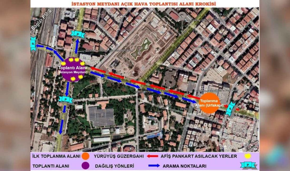 Diyarbakır Valiliği eylem alanlarını duyurdu Diyarbakır Valiliği, 2025 yılı