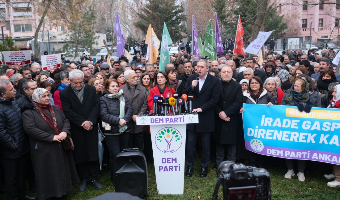 Eş Başkanlar, Ankara’daki açıklama ve yürüyüşe katıldı Diyarbakır Büyükşehir Belediyesi Eş