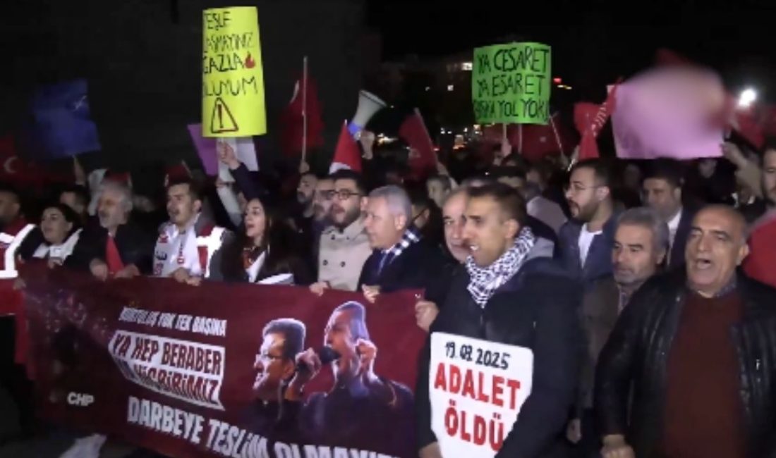 CHP Diyarbakır’da İmamoğlu için sokağa çıktı İmamoğlu’nun gözaltına alınmasını protesto