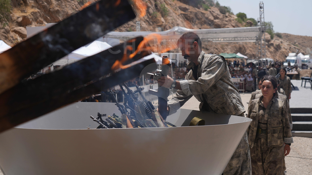 PKK’nın silah bırakmasının ilk görüntüleri yayınlandı
