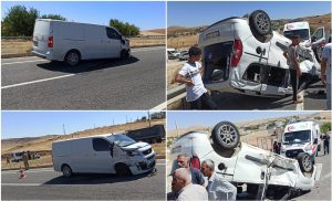 Diyarbakır’da 2 araç çarpıştı, 4 yaralı